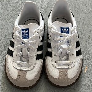 Adidas Samba baby White and Black Striped Sneakers